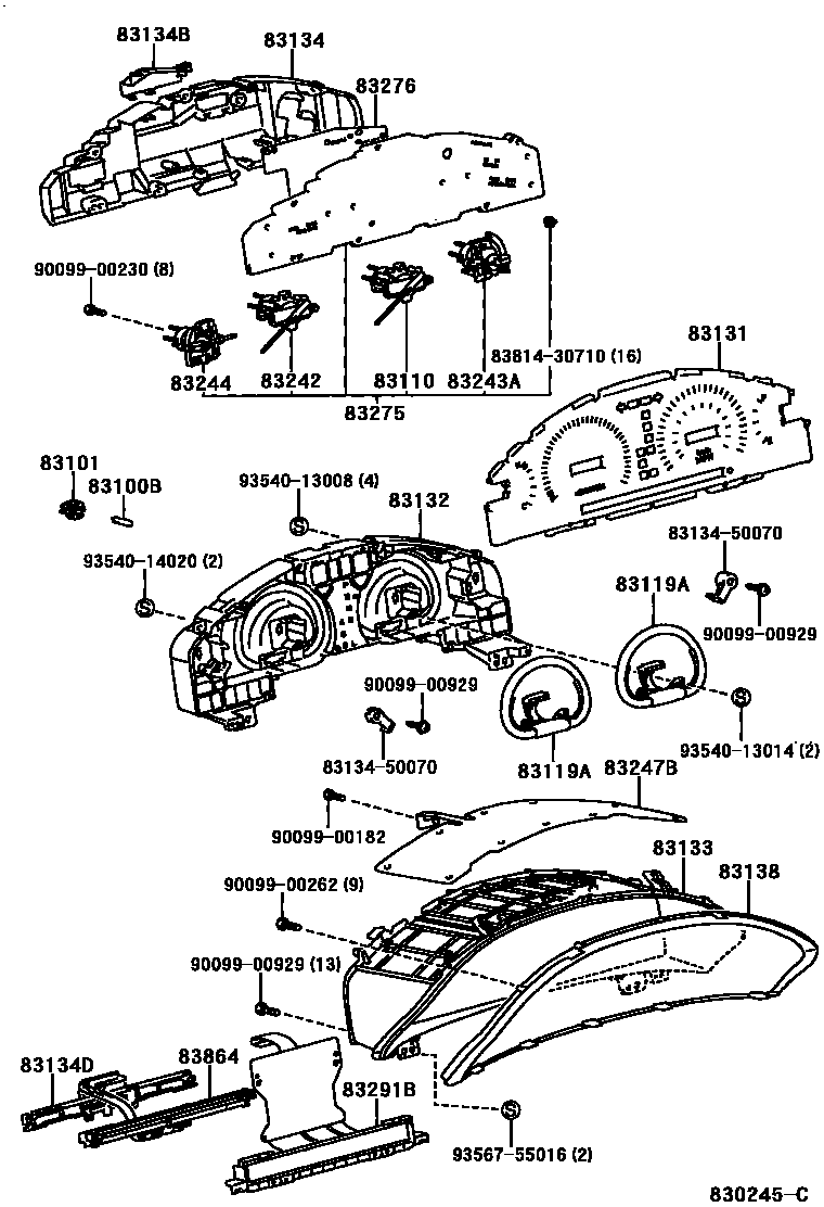 Lexus 90099-00182 Screw,Tapping,W/WASE