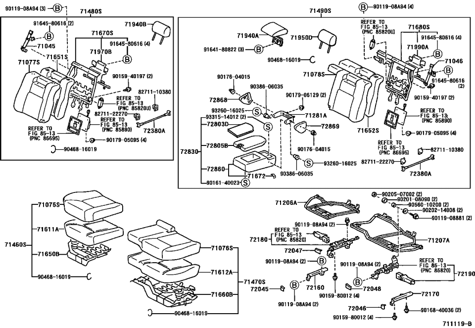 Lexus 90119-08881 Bolt, W/Washer