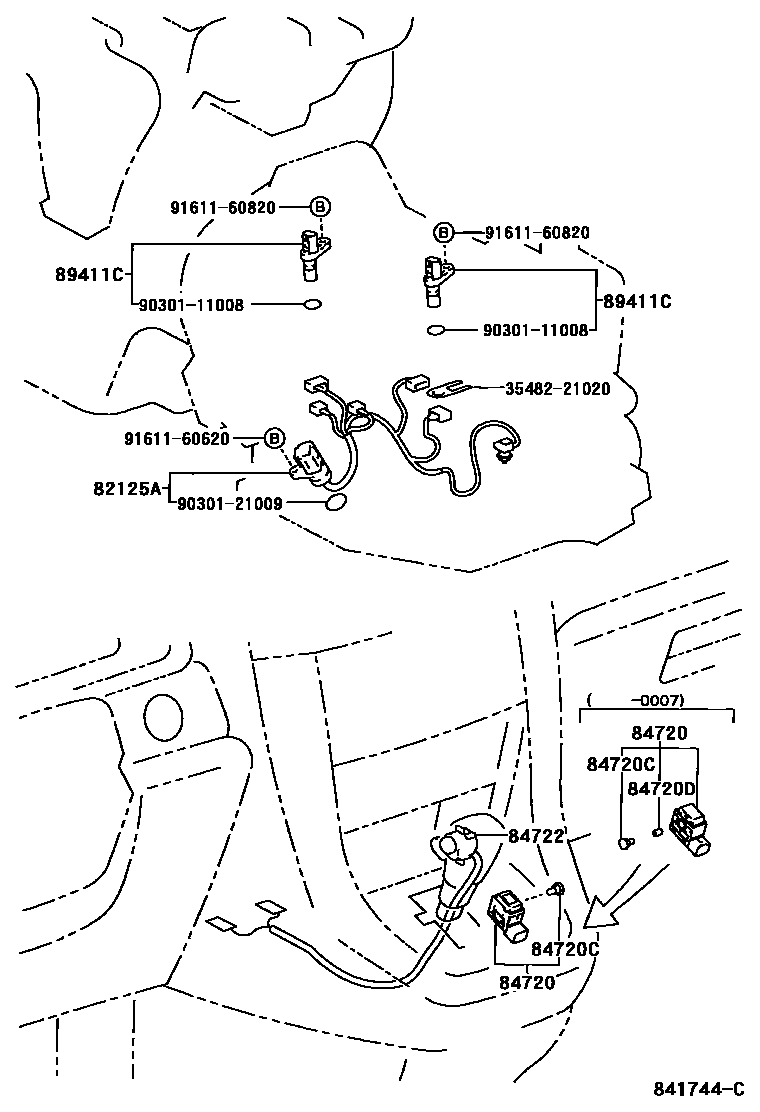 Lexus 35482-21020 Clamp, Temperature Sensor