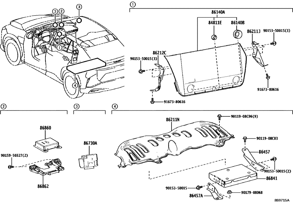 Lexus 86247-42080 BRACKET, VOLTAGE INV