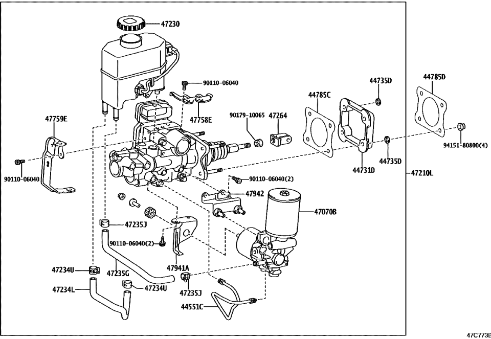 Lexus 44731-62010 BRACKET, BRAKE BOOST