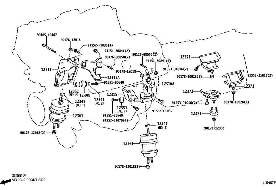 Lexus 90178-10028 Nut, FLANGE