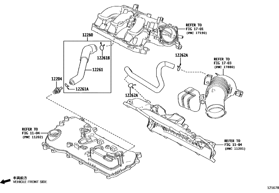 Lexus 12261-31230 HOSE, VENTILATION, N