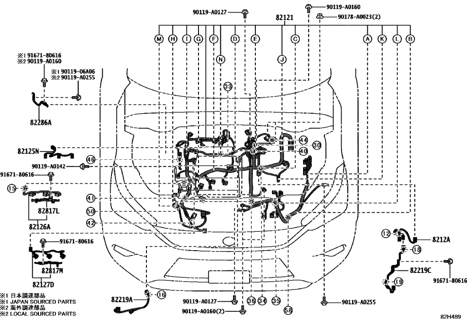 Lexus 8212A-40010 WIRE, ENGINE, NO.9