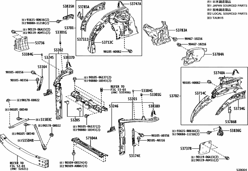 Lexus 51504-0E020 BRACE SUB-ASSY, LWR
