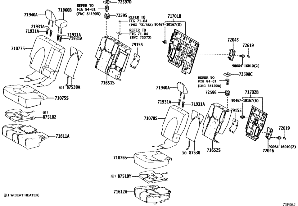 Lexus 71077-0EC80-B4 COVER SUB-ASSY, RR S