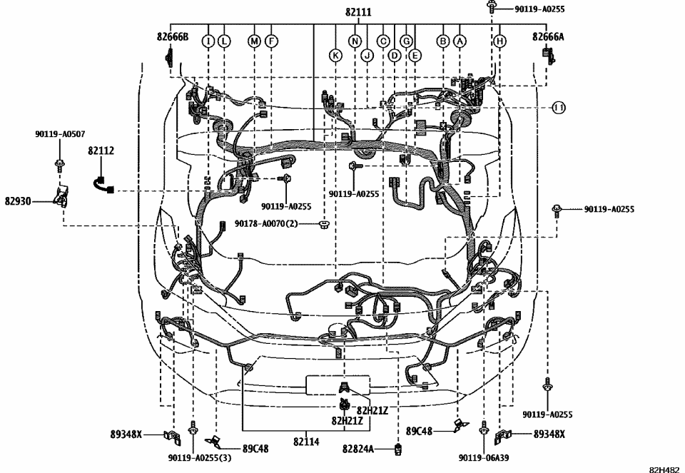 Lexus 82112-40030 WIRE, ENGINE ROOM, N