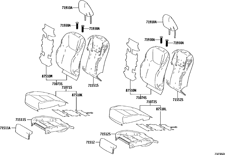 Lexus 71071-0EA50-B1 COVER SUB-ASSY, FR S