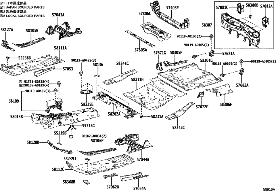 Lexus 55119-0E060 EXTENSION, DASH PANE
