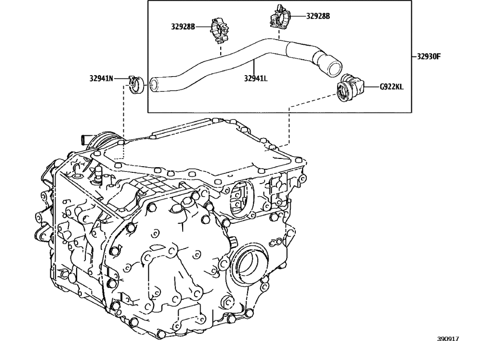 Lexus 32941-0E190 HOSE, OIL COOLER INL