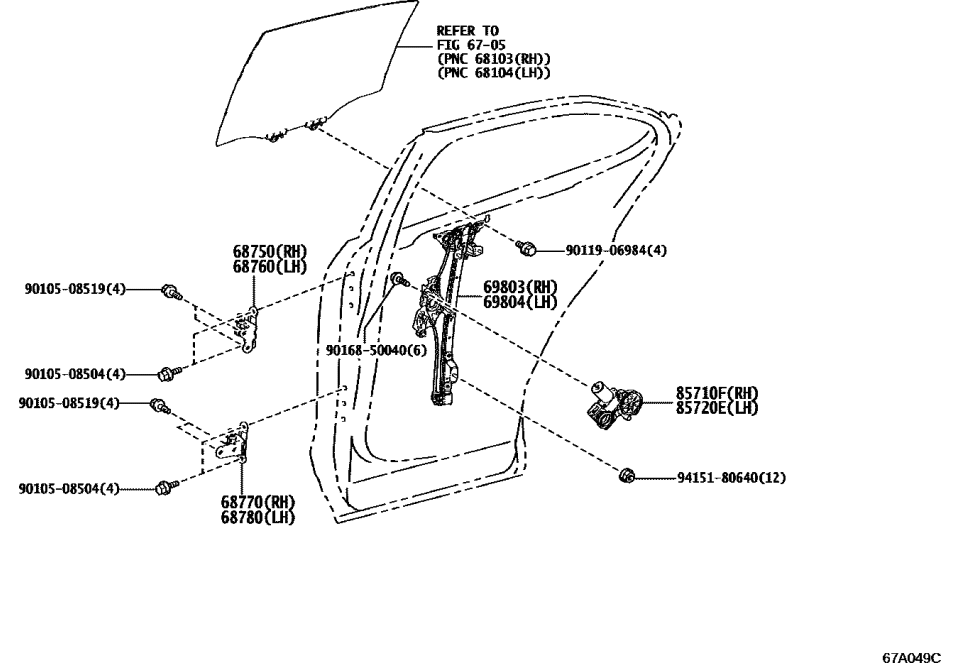 Lexus 90105-08504 Bolt, FLANGE