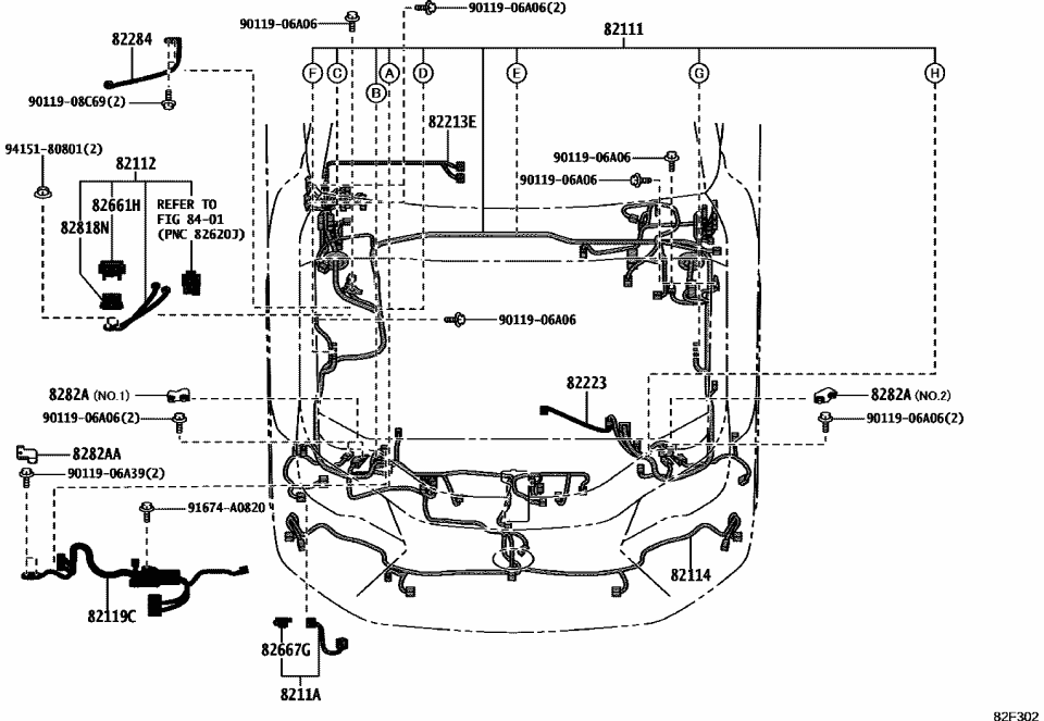 Lexus 8211A-60010 WIRE, ENGINE ROOM, N