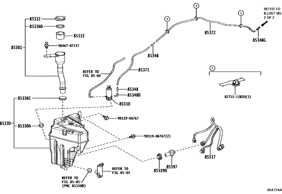 Lexus 82374-60050 WIRE, WASHER