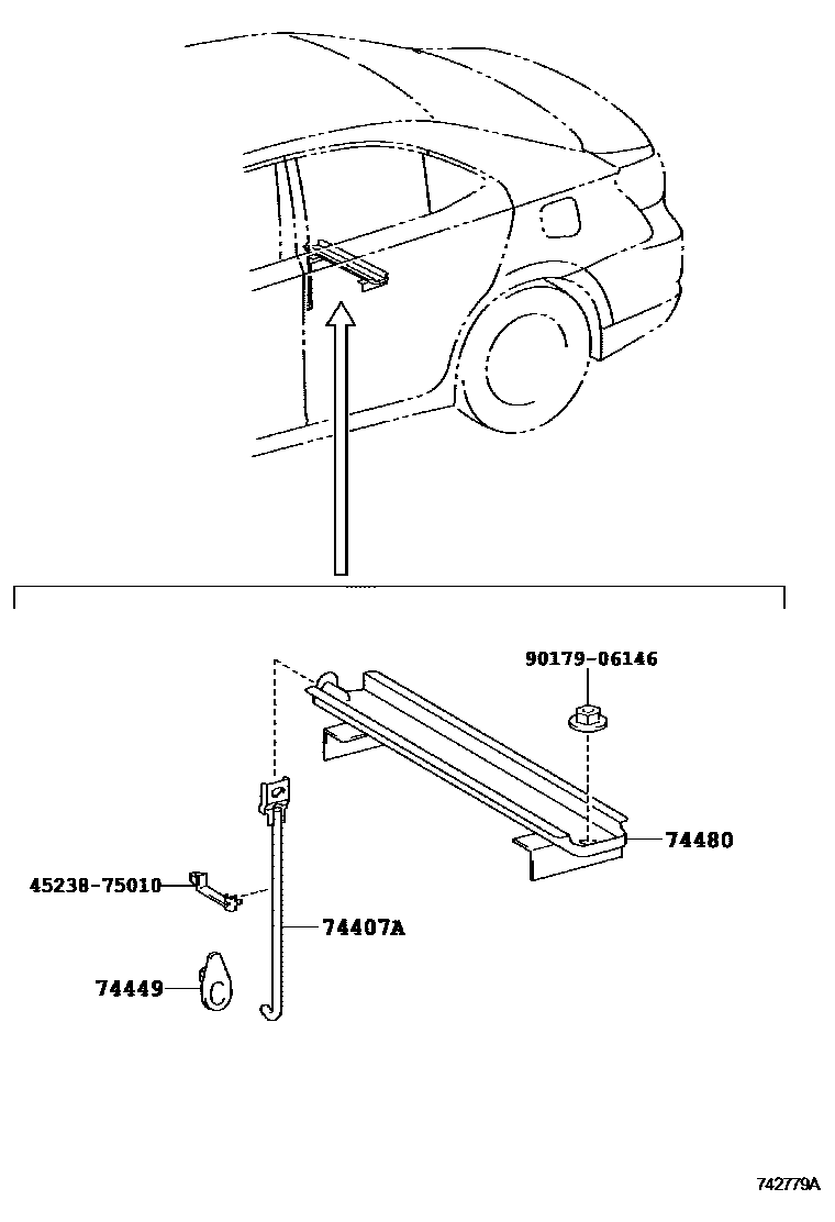 Lexus 45238-75010 Clamp, Bolt