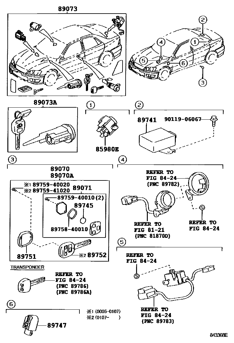 Lexus 89758-40010 Packing, Door Control