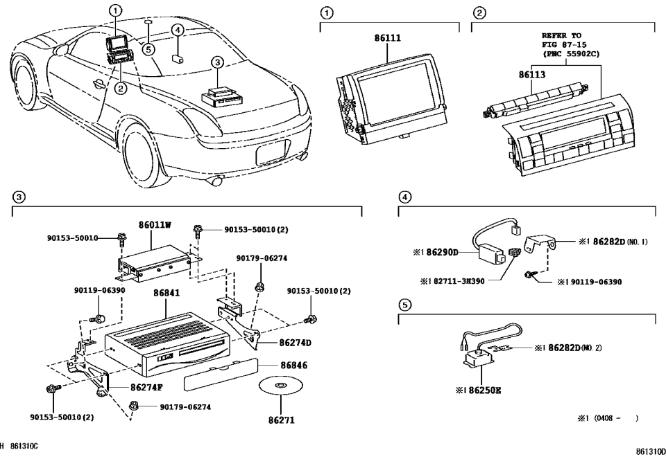 Lexus 82711-3H390 Clamp, Wiring Harness