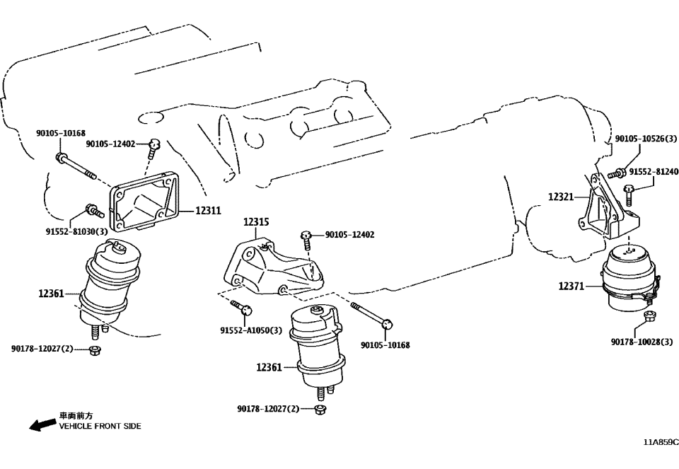 Lexus 90105-10168 Bolt, Washer Based H