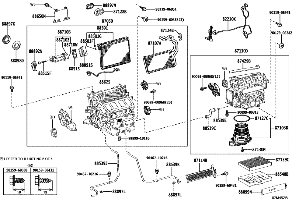 Lexus 82212-60620 HARNESS, AIR CONDITI