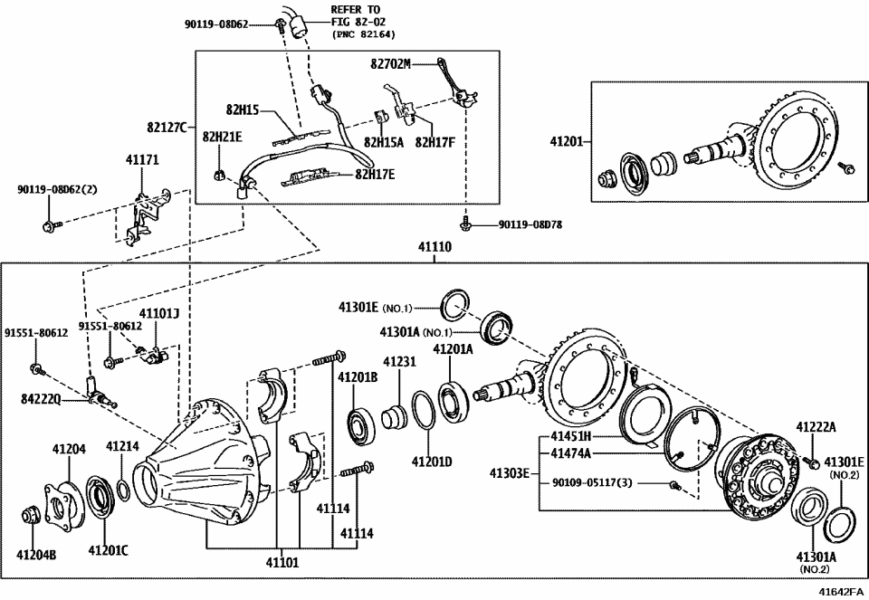 Lexus 41101-60220 CARRIER SUB-ASSY, DI
