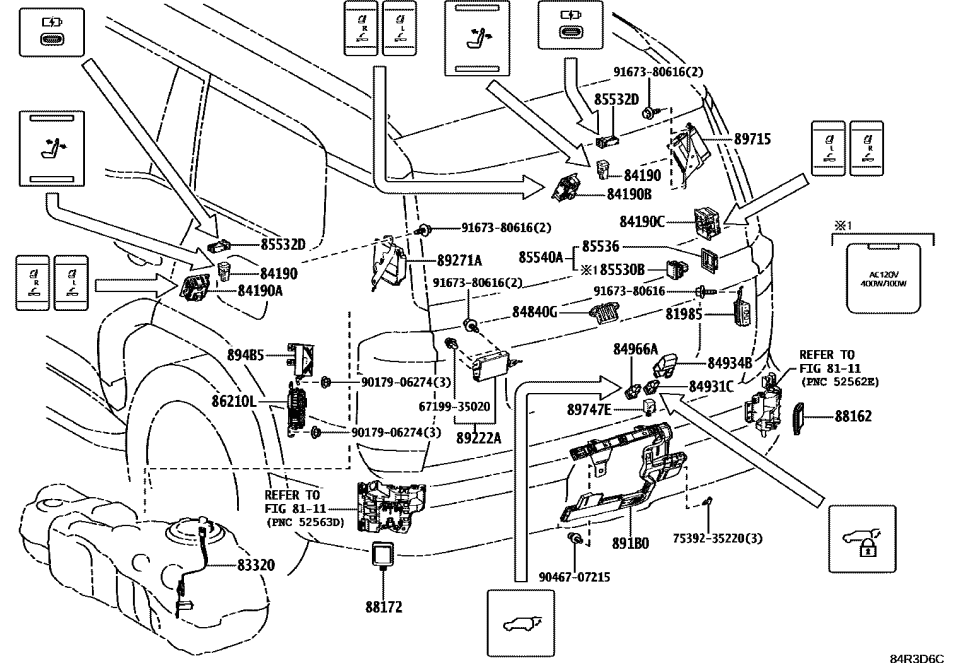 Lexus 81985-60080 RELAY, TOWING CONVER