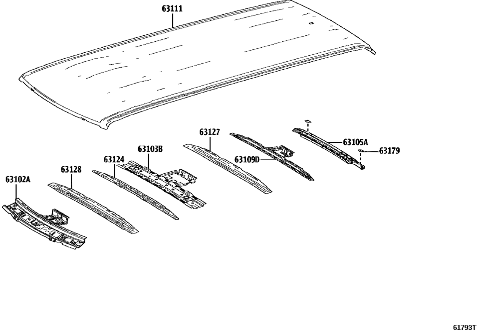 Lexus 63103-60100 REINFORCEMENT SUB-AS