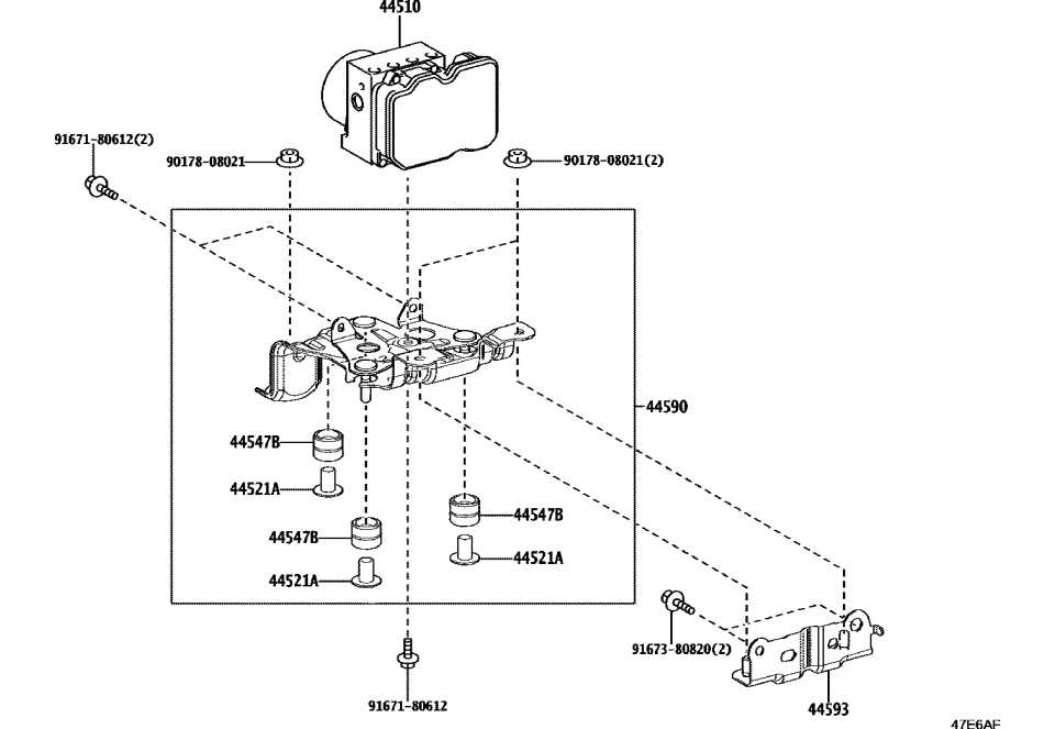 Lexus 44593-60040 BRACKET, BRAKE ACTUA