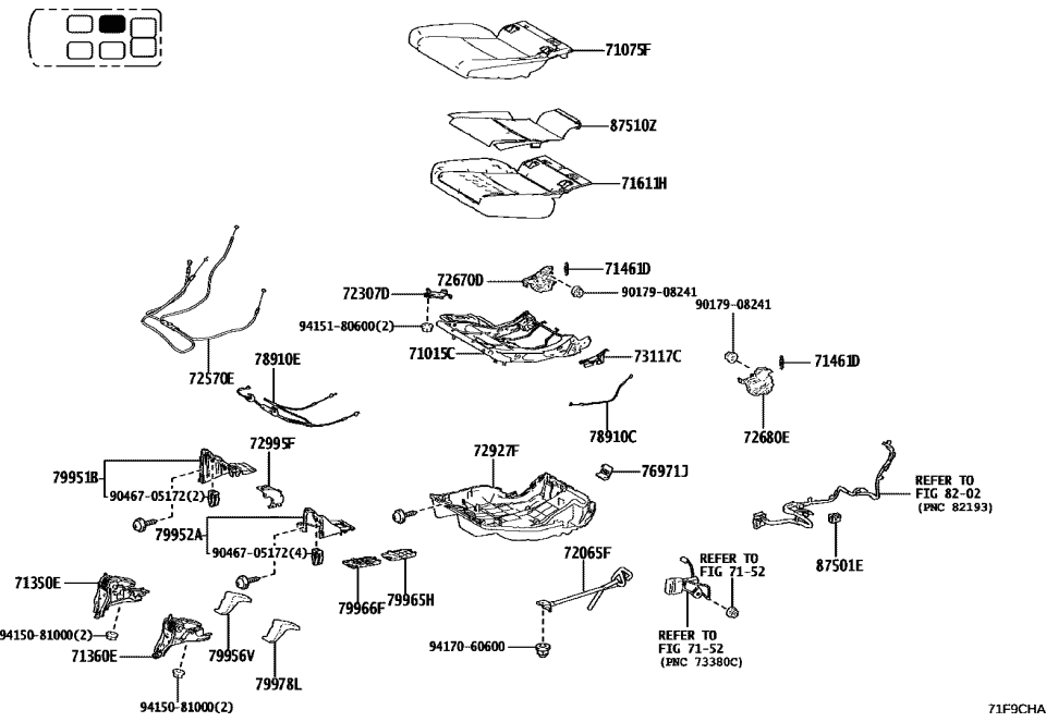 Lexus 71015-60620 FRAME SUB-ASSY, RR S