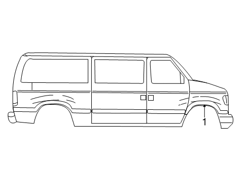Diagram for 2001 Ford E-150 Econoline Stripe Tape