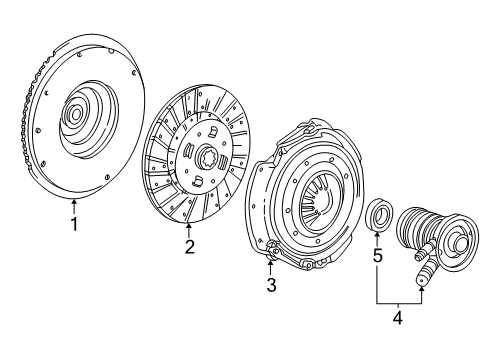 Diagram for 2003 Ford Ranger Clutch & Flywheel