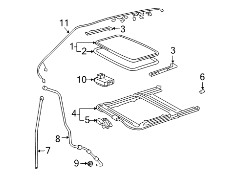 Diagram for 2004 Toyota Land Cruiser Sunroof, Electrical