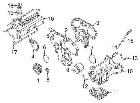 Diagram for 2003 Infiniti I35 Engine Parts