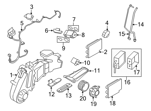 Diagram for 2005 Ford Freestyle Auxiliary Air Conditioner