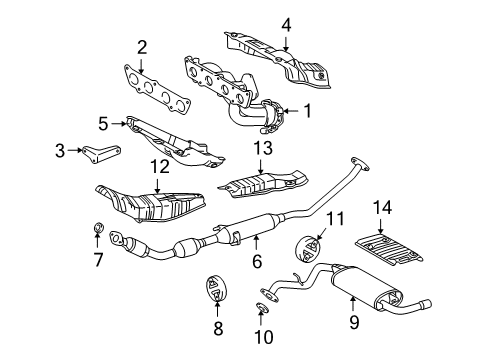 Diagram for 2000 Toyota Celica Exhaust Manifold 