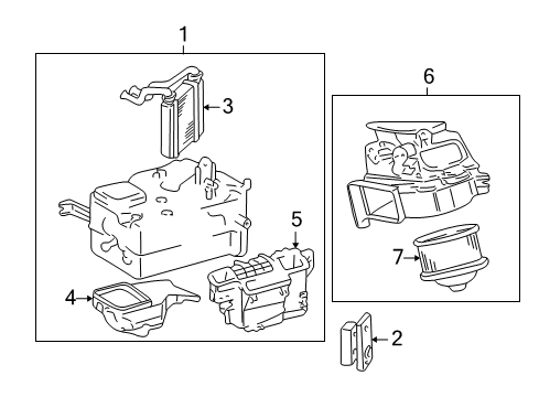 Diagram for 2001 Toyota MR2 Spyder Heater Core & Control Valve