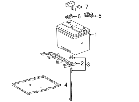 Diagram for 2005 Toyota Sienna Battery