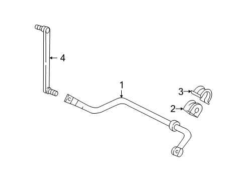 Diagram for 2005 Ford Freestar Stabilizer Bar & Components - Front