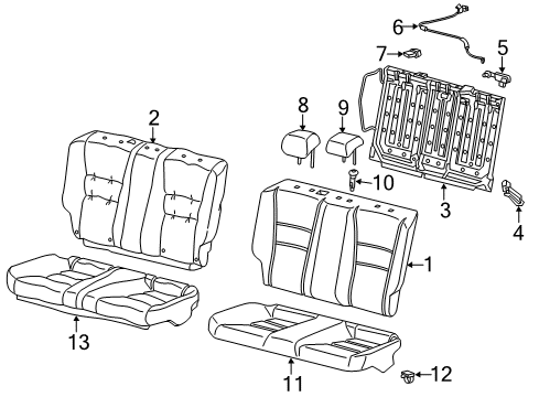 Honda Genuine 82140-TA5-A42ZA Headrest Assembly Rear Honda Genuine 82140-TA5-A42ZA Headrest Assembly Rear