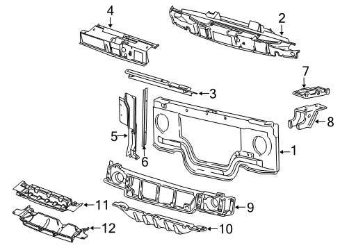 Diagram for 2004 Ford E-250 Radiator Support