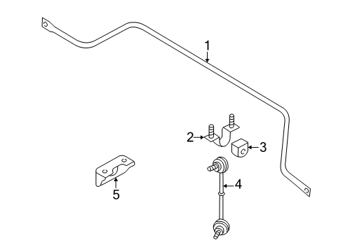 Diagram for 2005 Nissan Maxima Stabilizer Bar & Components - Rear