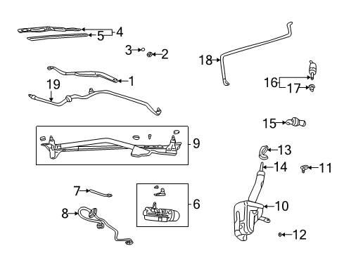 Diagram for 2000 Chevrolet Impala Wiper & Washer Components