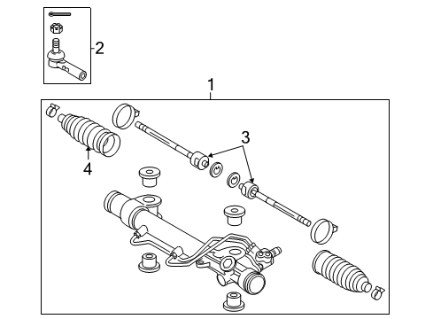 Diagram for 2006 Toyota Tacoma Steering Gear & Linkage
