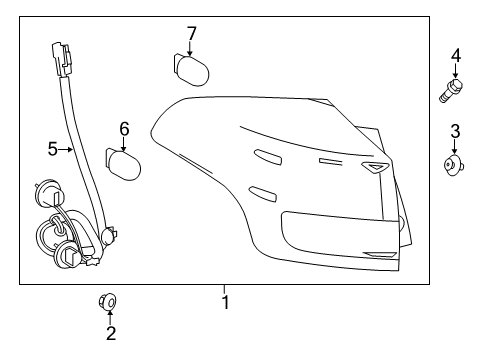 Diagram for 2015 Toyota RAV4 Tail Lamps