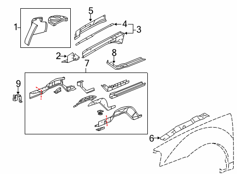Genuine GM Parts 10437869 Passenger Side Front Bumper Bracket Genuine GM Parts 10437869 Passenger Side Front Bumper Bracket