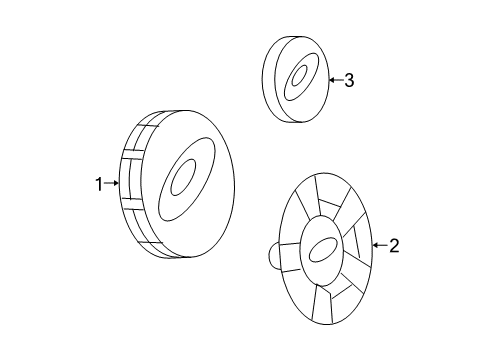 Diagram for 2005 Ford Freestar Wheel Covers & Trim