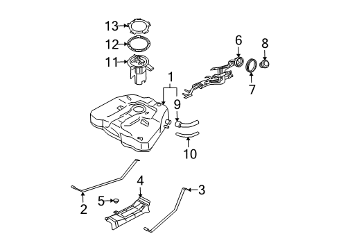 Diagram for 2006 Nissan Maxima Fuel System Components