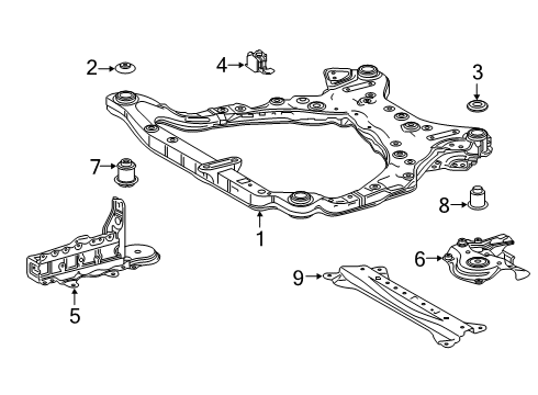 Diagram for 2019 Toyota Camry Suspension Mounting - Front