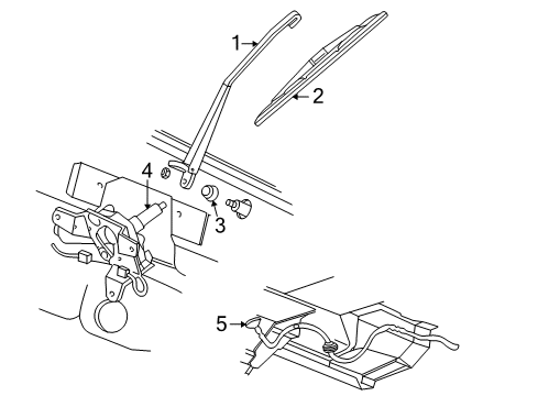 Diagram for 2004 Ford Freestar Lift Gate - Wiper & Washer Components