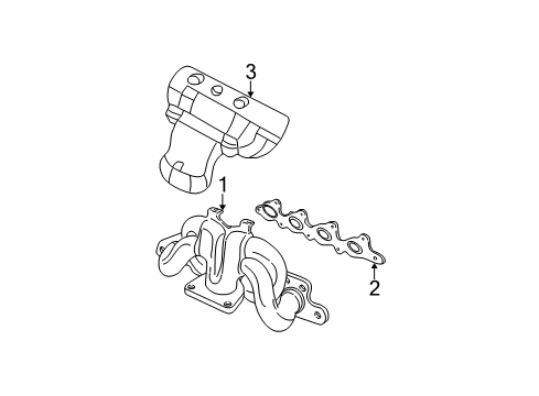 Diagram for 2002 Ford Focus Exhaust Manifold