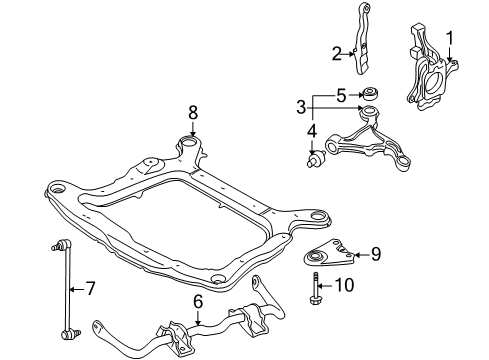 Diagram for 2005 Ford Five Hundred Front Suspension Components