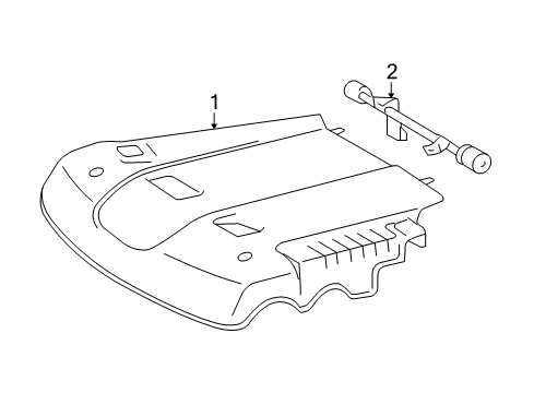 Diagram for 2006 Toyota Tacoma Engine Appearance Cover